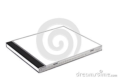 Blank cd case isolated Stock Photo