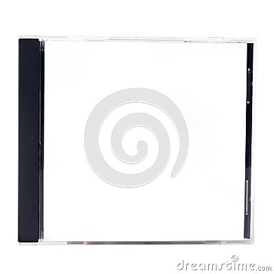 A blank CD case on a white background Stock Photo