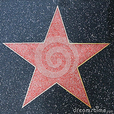 Blank Cine Star Walk of Fame Editorial Stock Photo