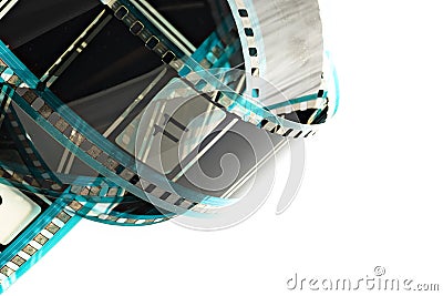 Blank celluloid cinema film Stock Photo