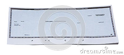 Blank check Stock Photo