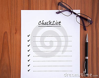 blank checklist Stock Photo