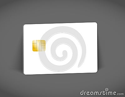 Blank chip card banking empty card mockup template Vector Illustration