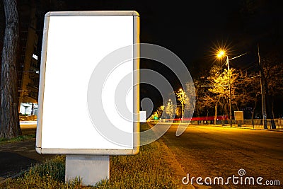 Blank citylight for advertising at the city around, copyspace for your text, image, design Stock Photo