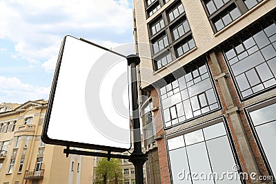 Blank citylight poster on city street. Advertising board design Stock Photo