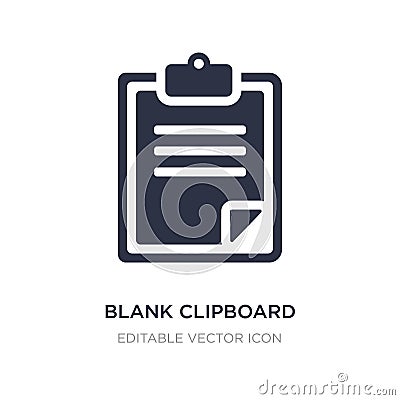 blank clipboard icon on white background. Simple element illustration from Education concept Vector Illustration