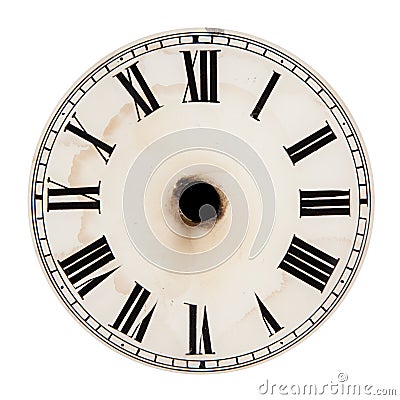 Blank clock dial without hands Stock Photo