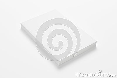 Blank closed hardcover book isolated on white. Mockup template for graphic designers presentations and portfolios. 3d render Stock Photo