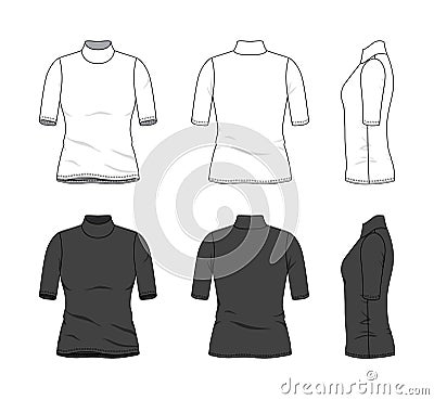 Blank clothing templates. Vector Illustration
