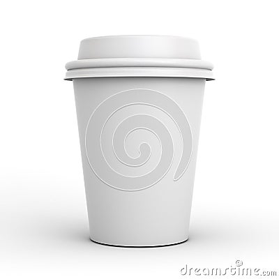 Blank coffee cup isolated on white background Stock Photo