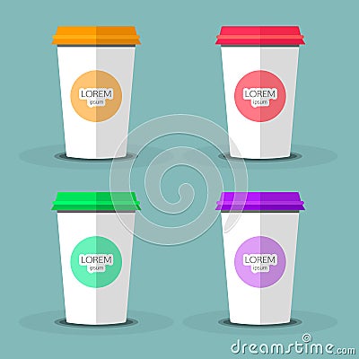 Blank coffee cup to represent your desing. Vector Illustration