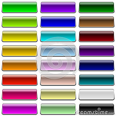 Blank color buttons Vector Illustration