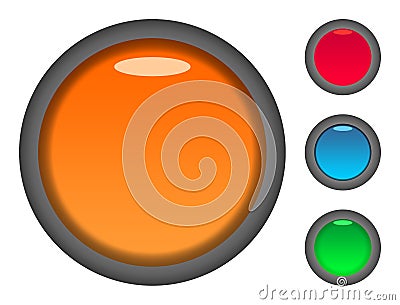 Blank colorful button icons Stock Photo