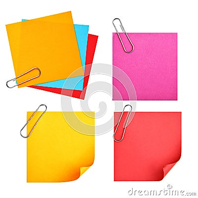 Blank colorful papers Stock Photo