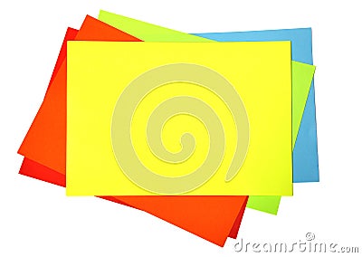 Blank of colour paper Stock Photo