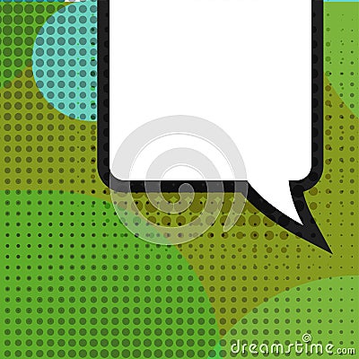 Blank comic balloon template. Clear comics colorful speech bubbles halftone dot background style pop art. Text dialog Vector Illustration