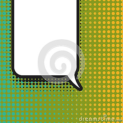 Blank comic balloon template. Clear comics colorful speech bubbles halftone dot background style pop art. Text dialog Vector Illustration