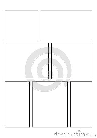 Blank Comic Book , which is ideal for creative ideas for children and adults Vector Illustration