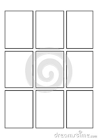 Blank Comic Book ,for creative ideas for children and adults Vector Illustration