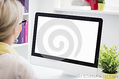 Blank computer display for your own presentation Stock Photo