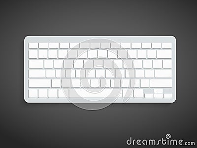 Blank computer keyboard Vector Illustration