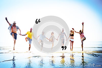 Blank Copy Space Holiday Quotation Mark Summer Concept Stock Photo