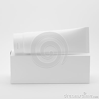 Blank cosmetic package container for cream Stock Photo