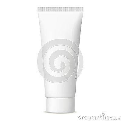 Blank cosmetic tube mock up isolated Vector Illustration