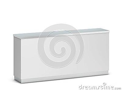 Blank counter stand mockup Cartoon Illustration