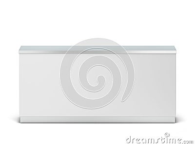 Blank counter stand mockup Cartoon Illustration