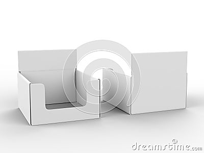 Blank counter top product display for mock up and branding. 3d render illustration. Cartoon Illustration