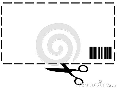 Blank coupon Cartoon Illustration