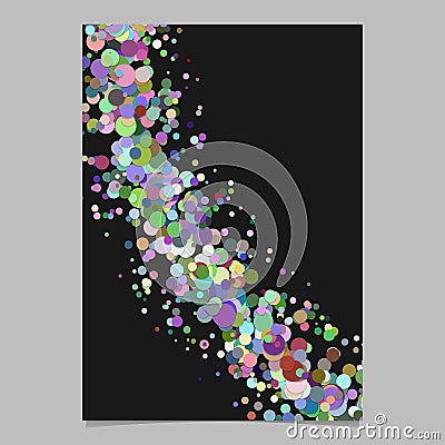 Blank curved abstract sprinkled confetti dot poster background Vector Illustration