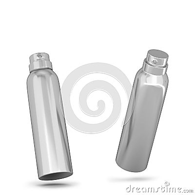 Blank deodorant spray for hygiene mockup Cartoon Illustration