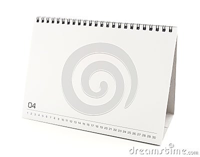 Blank desktop calendar Stock Photo