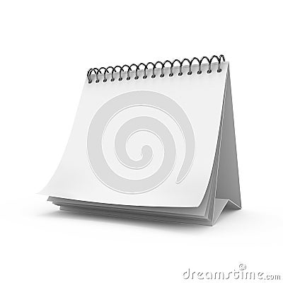 Blank desktop calendar Stock Photo