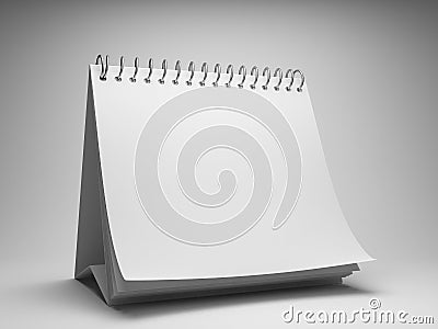 Blank desktop calendar Cartoon Illustration