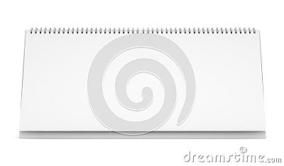 Blank desktop calendar isolated on white Stock Photo