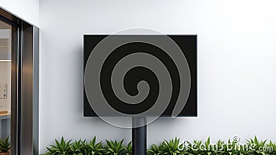 Blank Digital Signage Mockup Customizable Empty Screen for Versatile Design Projects Stock Photo