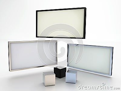 Blank displays Stock Photo