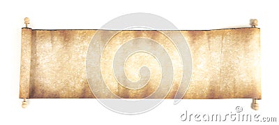 A Blank Distressed Scroll with Room to Add Text Stock Photo