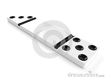 Blank domino Stock Photo