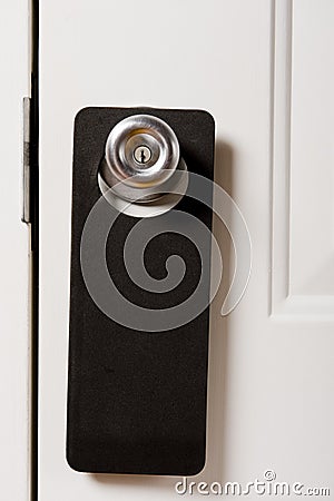 Blank Door Hanger Stock Photo