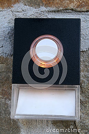 Blank doorbell Stock Photo