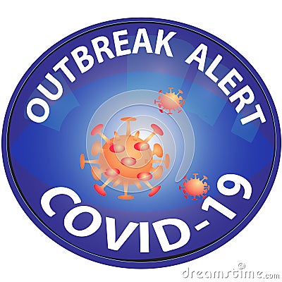 Corona Virus Outbreak Alert Sign Vector Illustration