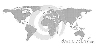 Blank dots World map on white background. infographics, Cartoon Illustration