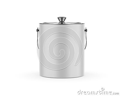 Blank double walled ice bucket for promotional branding. Cartoon Illustration