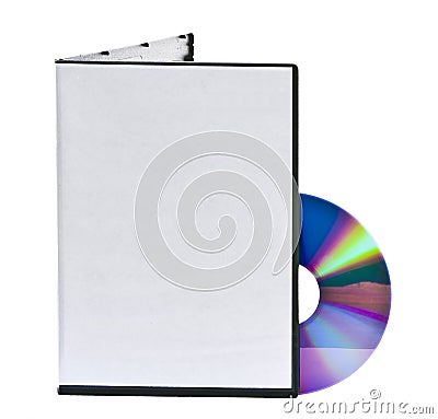 Blank DVD case and disc Stock Photo