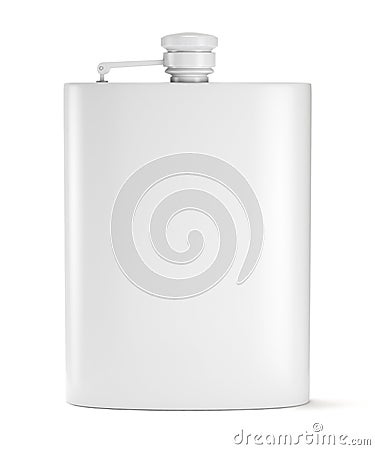 Blank empty flask mockup template isolated Stock Photo
