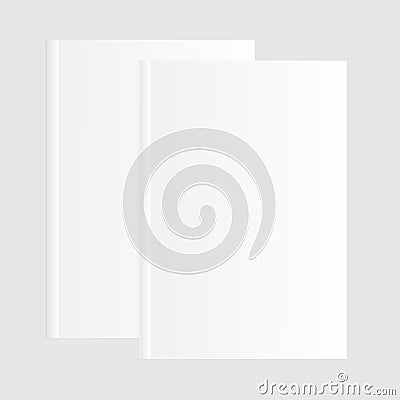 Blank empty magazine or book or booklet, brochure, catalog template on a gray background. vector Vector Illustration